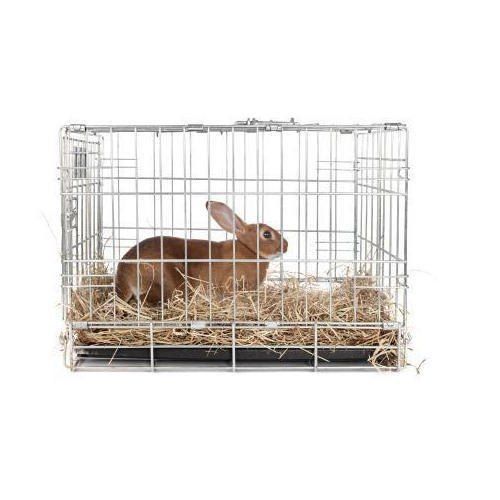 Rabbit Cage With Silver Finish And Mild Steel Materials, 24 Inch Size, Easy To Use