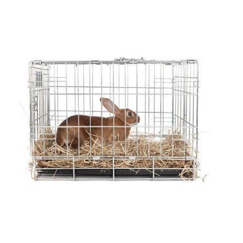 Rabbit Cage With Silver Finish And Mild Steel Materials, 24 Inch Size, Easy To Use Application: Birds