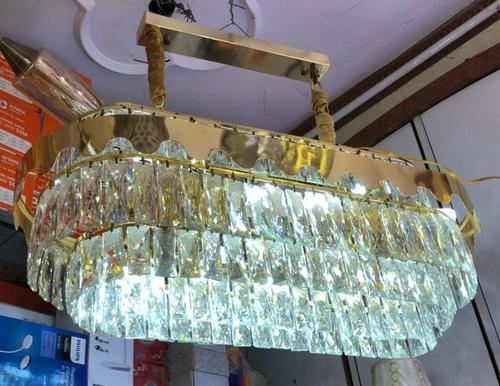 Rectangular Shape Hanging Led Glass Dinner Table Crystal Chandelier Light Source: Fluorescent