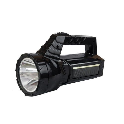 Black Solar Rechargeable Torch Light, Easy To Installation, Use In Emergency, Camping And Outdoor