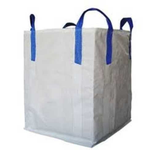 Water Proof Pp Plastic Bag In Square Shape And White Color With Blue Handle Size: As Per Customer