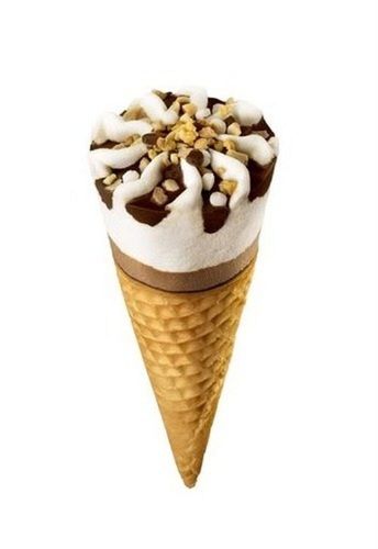 White And Brown Colour Cone Ice Cream With 1 Day Shelf Life And Delicious Taste