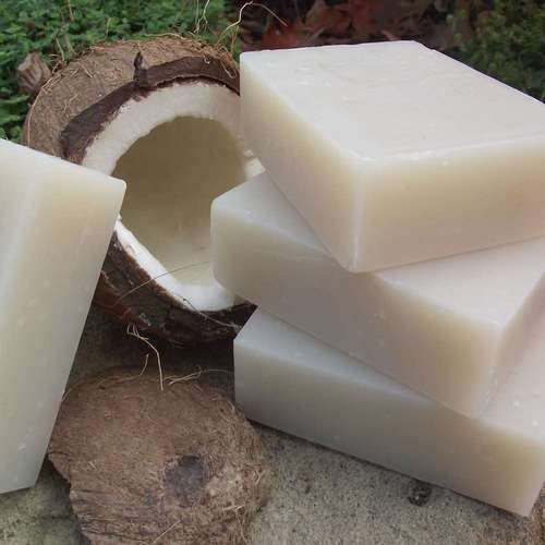 White Coconut Oil Bath Soap For Normal Skin With Rectangular Shape And Herbal Ingredients