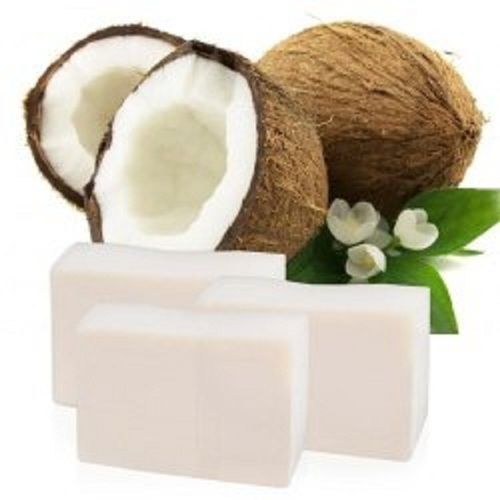 White Colour Coconut Oil Bath Soap For Normal Skin With Herbal Ingredients