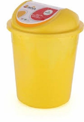 Yellow Color Strong Plastic Dustbins With Cover For Home, Office, Kitchen Cavity Quantity: Single Pieces