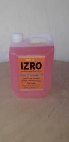 Alcohol Based Pink Color Izro Hand Sanitizer Gel, 5 Liter Pack