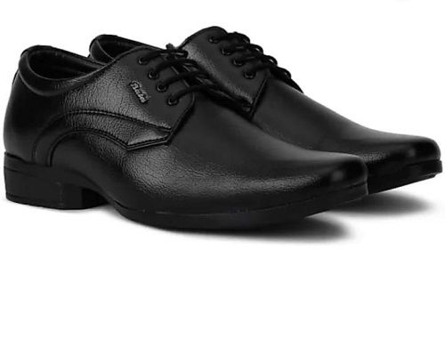 Black Color Lace Up Style Light Weight Highly Breathable Flat Heels Mens Formal Shoes Insole Material: Pu