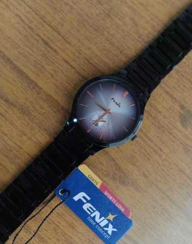 Black colour hand watch hot sale