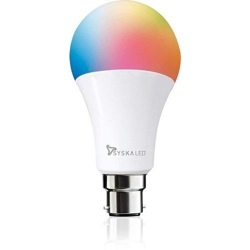 Cool Day Light Round Shape Syska Color Led Bulb, 10Watt, 120V, 50 Hz Body Material: Aluminum