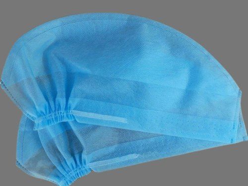 Disposable Non Woven Highly Breathable Blue Color Cap For Medical Use Length: 12 Inch (In)