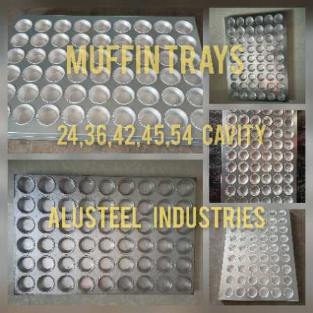 Silver Food Safety Grade Reactangle Shape, Muffin Trays