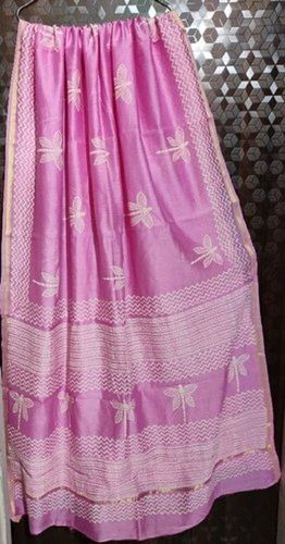 Pink Pink, Hand Block Printed Silk Saree, Easy To Wear, Soft, Beautiful And Unique Design