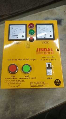 Single Phase Jindal Pumps Control Panel Board With Mild Steel Body, 220V, Yellow Color