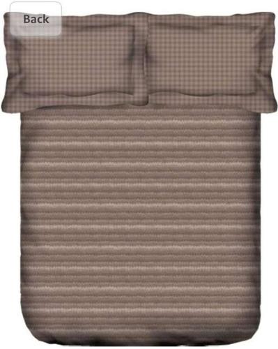 Plain Dyed  Brown Rectangle Washable Cotton Double Bed Sheets With 2 Pillow Cover