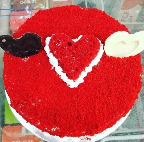 Eggless And Fresh Red Color Red Velvet Cake For Any Occasions