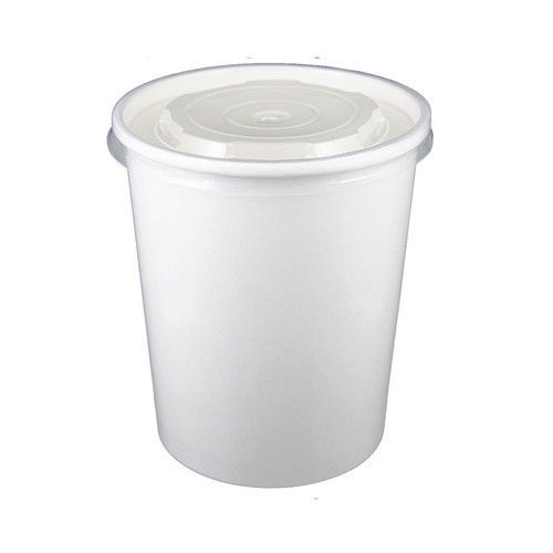 Recyclable And Simple Design Pure White Plain Conical Shape Plastic Ice Cream Container