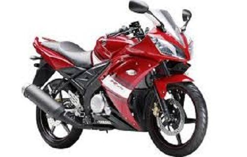  लाल और काले रंग की यामाहा बाइक स्पोर्ट मोटरसाइकिल, वाहन मॉडल: 155 सीसी बाइक 