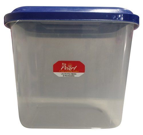 Transparent Heavy-Duty Hdpe Plastic Plain Round Container Box, 5-Litre Capacity