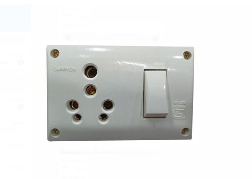 Plastic White Color, 16 Amp, 240 Volt And 50 Hz Frequency Modular Electrical Switch