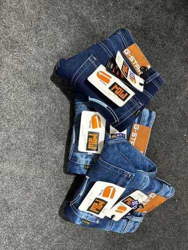 Straight leg 100 cotton jeans  Dark Blue  Benetton