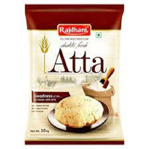 White 100% Pure And Natural Rajdhani Full Fibre Chakki Fresh Whole Wheat Atta