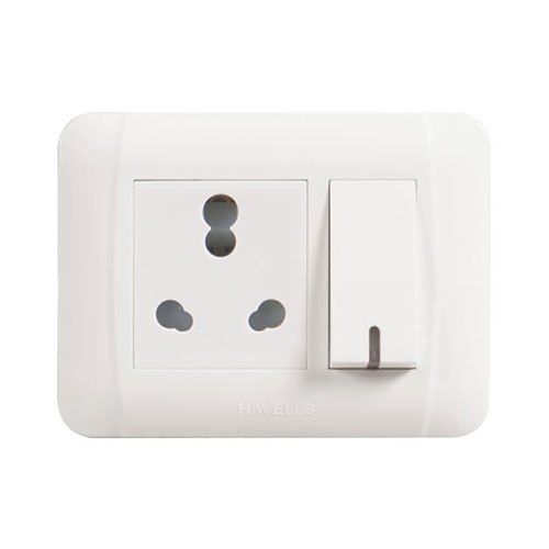 Pvc 220V White Color 1 Module Plastic Havells Electrical Switch