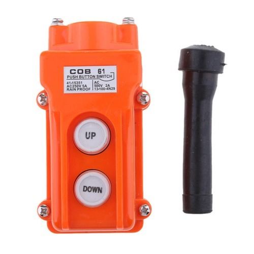 Orange 250 Volt, 5 Amps And Abs Cover Material Rainproof Push Button Station