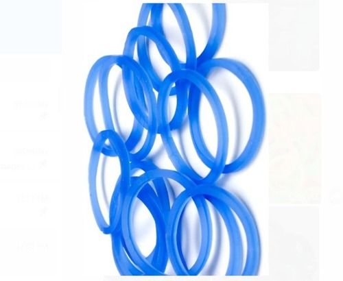 5 Mm Thick Plain Blue Color Rubber Band With High Elasticity Strength