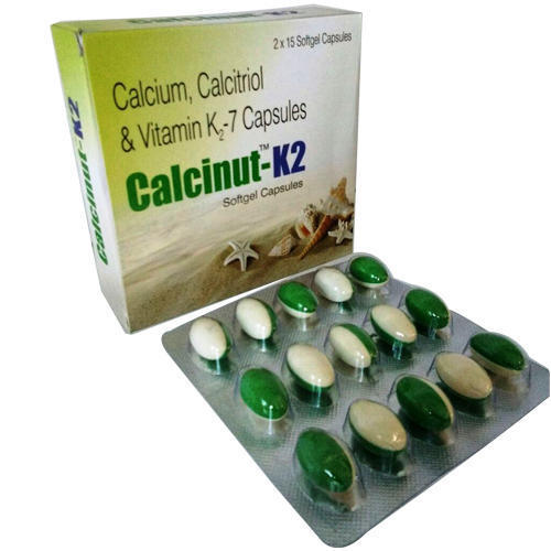 Calcinut-K2 Calcium, Calcitrol And Vitamin K-7 Softgel Capsules, 2x15 Blister Pack