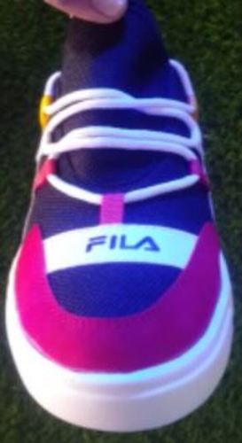 Pink and shop blue fila shoes