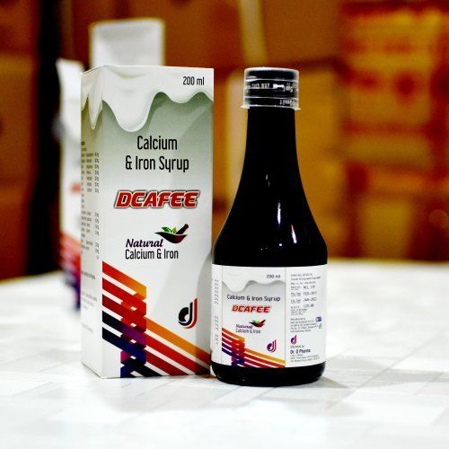 Dcafee Natural Calcium And Iron Syrup 200Ml For Clinical Health Supplements