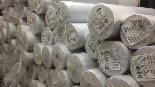 White Color Cotton Silk Fusible Interlining Fabric For Garment Industry