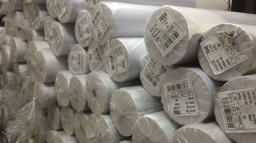 Plain White Color Cotton Silk Fusible Interlining Fabric For Garment Industry