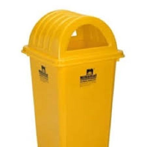 Yellow Colour Solid Plastic Dustbin Ideal For Home Kitchen And Offices Cavity Quantity: Single Pieces