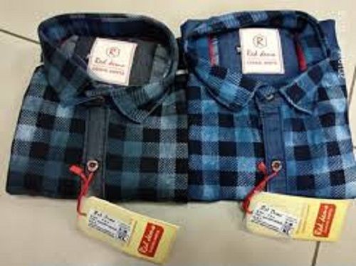 Beautifully Printed Check Classic Slim Fit Patch Pocket Mens Shirts