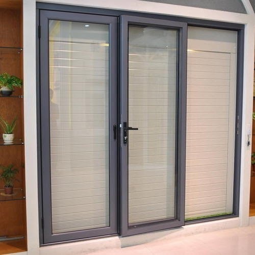 Corrosion Proof Blue Color Powder Coated Aluminum Door 6.5X2.5 Feet Size Door Type: Cabinet Doors