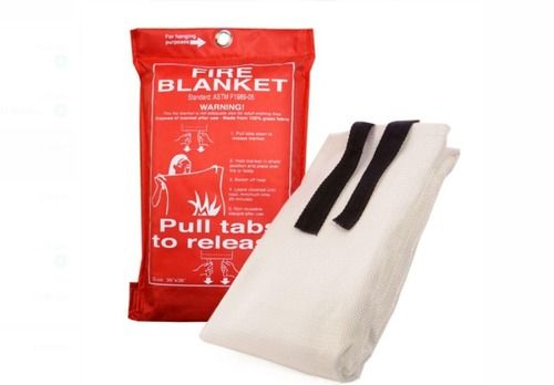 Plain White Color Fiberglass Fire Blanket With High Temperature Resistant