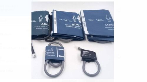 Blue Single Hose Reusable Adult Nibp Cuff For Hospital Uses