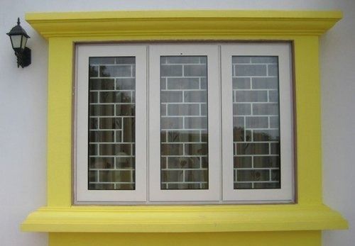 White Color Sound Proof Aluminium Coated Rectangular Shape Glass Window Application: Residential