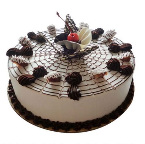 100% Fresh Fully Loaded Black Forest Round Pure Eggless Birthday Cake