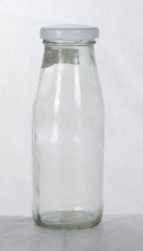 200ml Transparent Round Milk Glass Bottle For Dairy Product Packaging