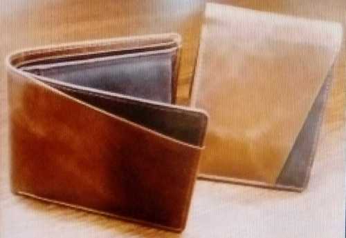 Bi Fold Mens Dark Brown Leather Wallet, Attractive Pattern, Card Slots: 5 - 7