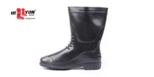 Comfortable And Washable Black Color Hillson Knee Length Rain Boots Gender: Male