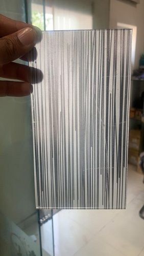 Silver Crack Resistance Rectangular Smooth Surface Stripes Work Decorative Door Glass Sheet