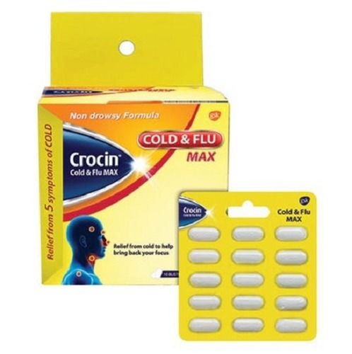 Crocin Cold And Flu Max Tablets With 15X1 Packaging Generic Drugs