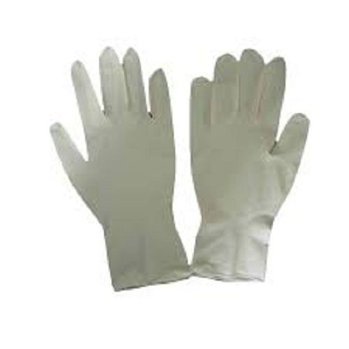 Disposable White Non Sterile And Less Powdered Latex Medical Examination Hand Gloves