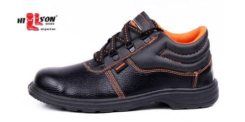 Mens Comfortable Black Color Hillson Beston PVC Industrial Safety Shoes