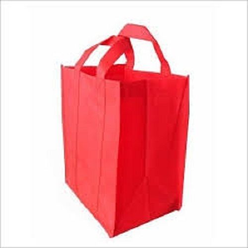 Reusable Red Color Non Woven Carry Shopping Bag With Handles For Grocery And Vegetables Hardness: 275