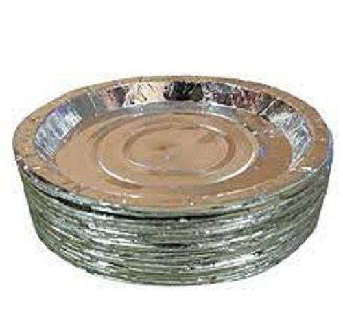 Silver Disposable Paper Plate For Party And Event With Oil And Water Confirmation