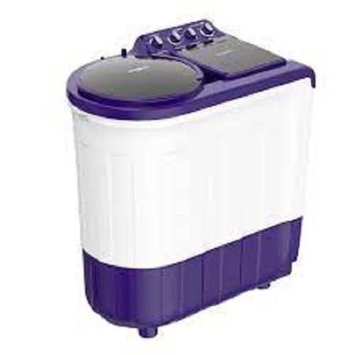 White And Purple Color Semi-automatic Top Loading Washing Machine, Double Waterfall